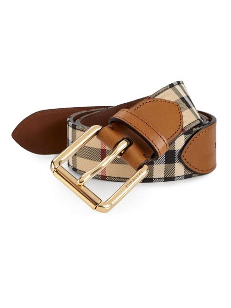 mens burberry checked belt